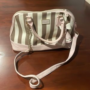 Pink and brown Betsey Johnson hand bag